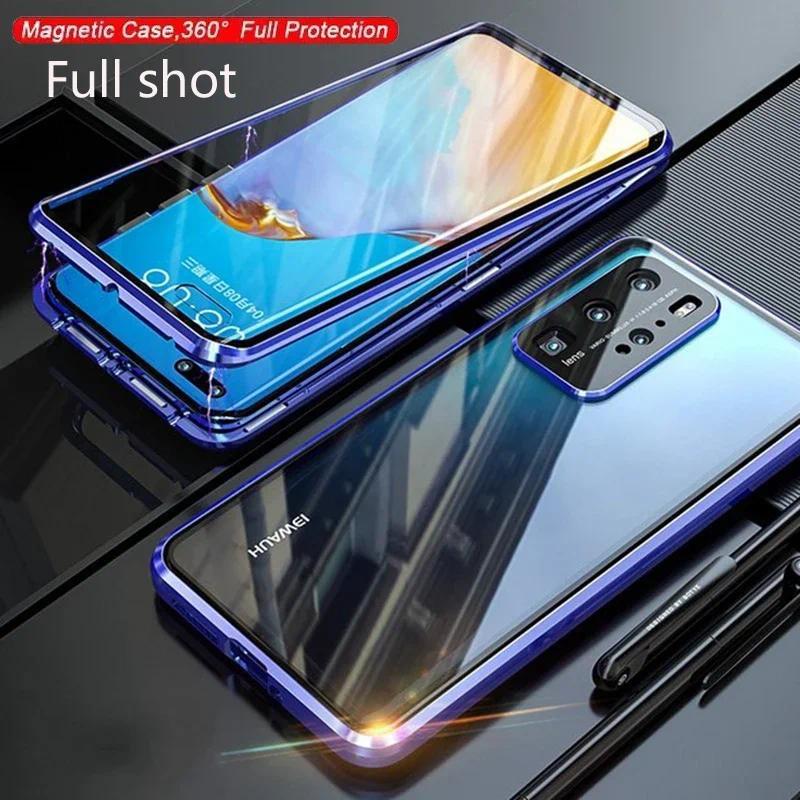 Full Protect Metal Magnetic Phone Case for OPPO A40m A60 A80 A78 A98 A79 A3x A5i A5 Pro 5G 4G Double