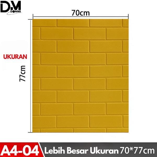 PROMO  ADG - PAKET 10 LEMBAR Wallpaper Dinding 3D Foam Bata Wallsticker Bata Warna  70x77cm Tebal 3m