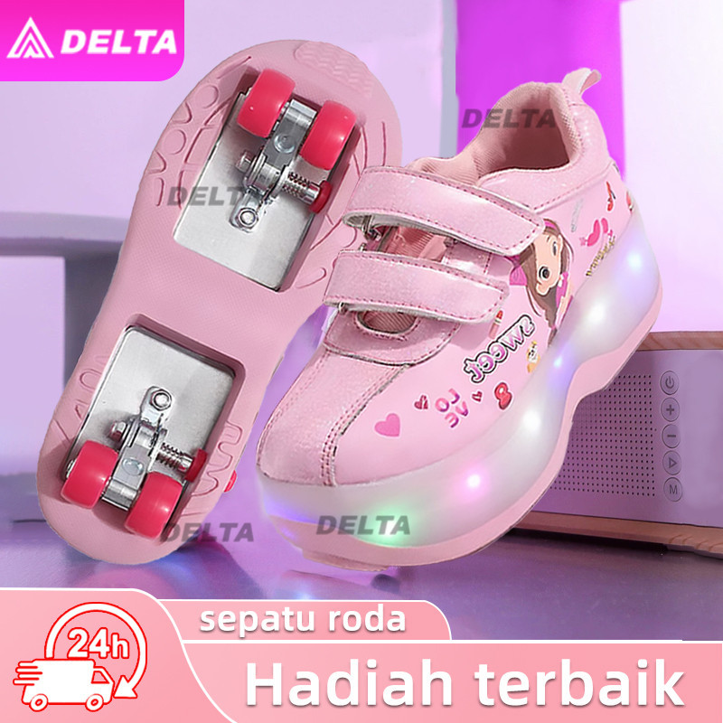 Berkilau Sepatu Roda Anak Perempuan roda 4 / Sepatu Roda Anak Laki Laki  sepatu roda anak 3 tahun