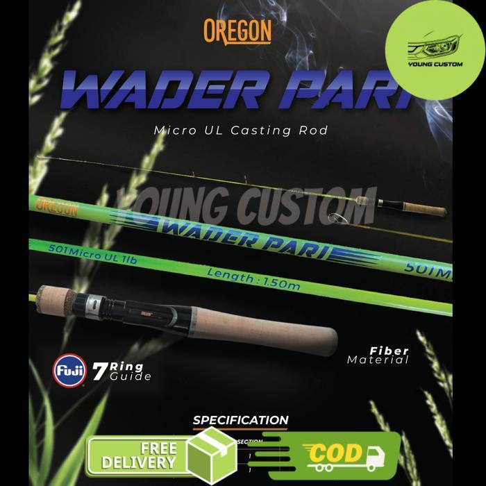Joran Casting Oregon Wader Pari  Micro UL Ring guide Fuji - 135 cm -young