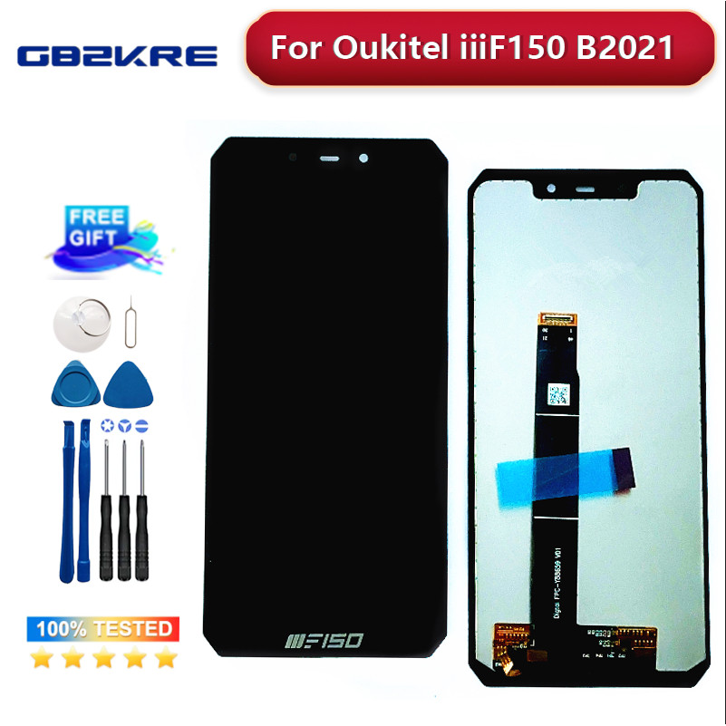 New For OUKITEL F150 LCD splay Screen Tou gitizer Assembly 5.86 Ines Screen For IIIF150 B2021 LCD Ac