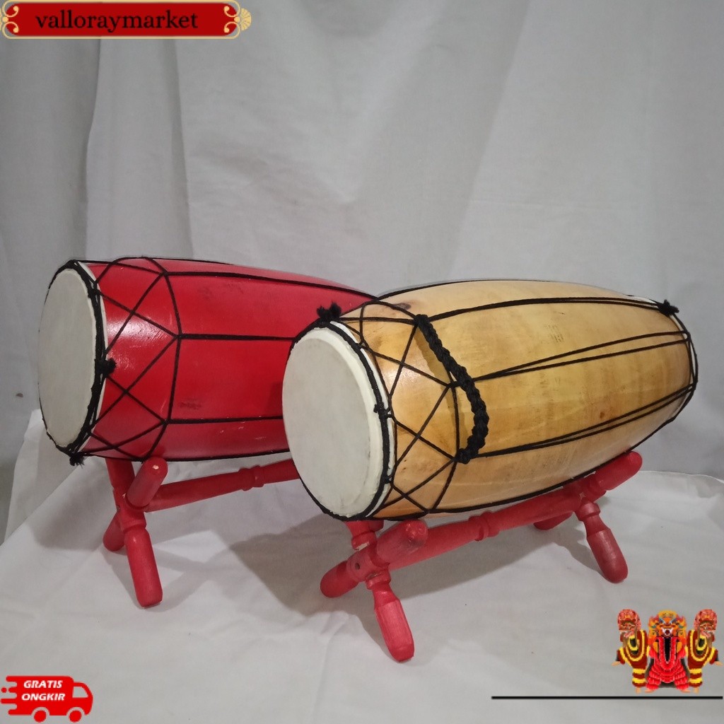 NEWW Kendang Rampak Kendang Jawa Uk.30 cm Bahan Kayu Kendang Kecil Mainan Anak VLM -59