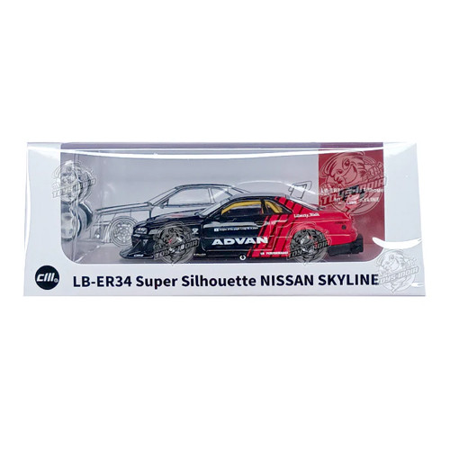 CM Model LB-ER34 Super Silhouette Nissan Skyline Advan / CM Model 1/64 Diecast