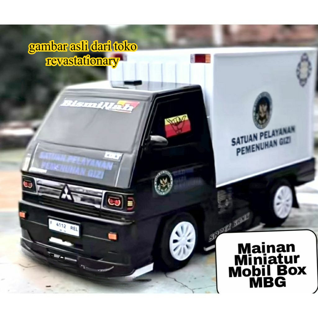 BISA COD Mainan Miniatur Mobil Box MBG Miniatur Mobil Pickup Box Truck Box MBG Mirip Asli SNI Murah
