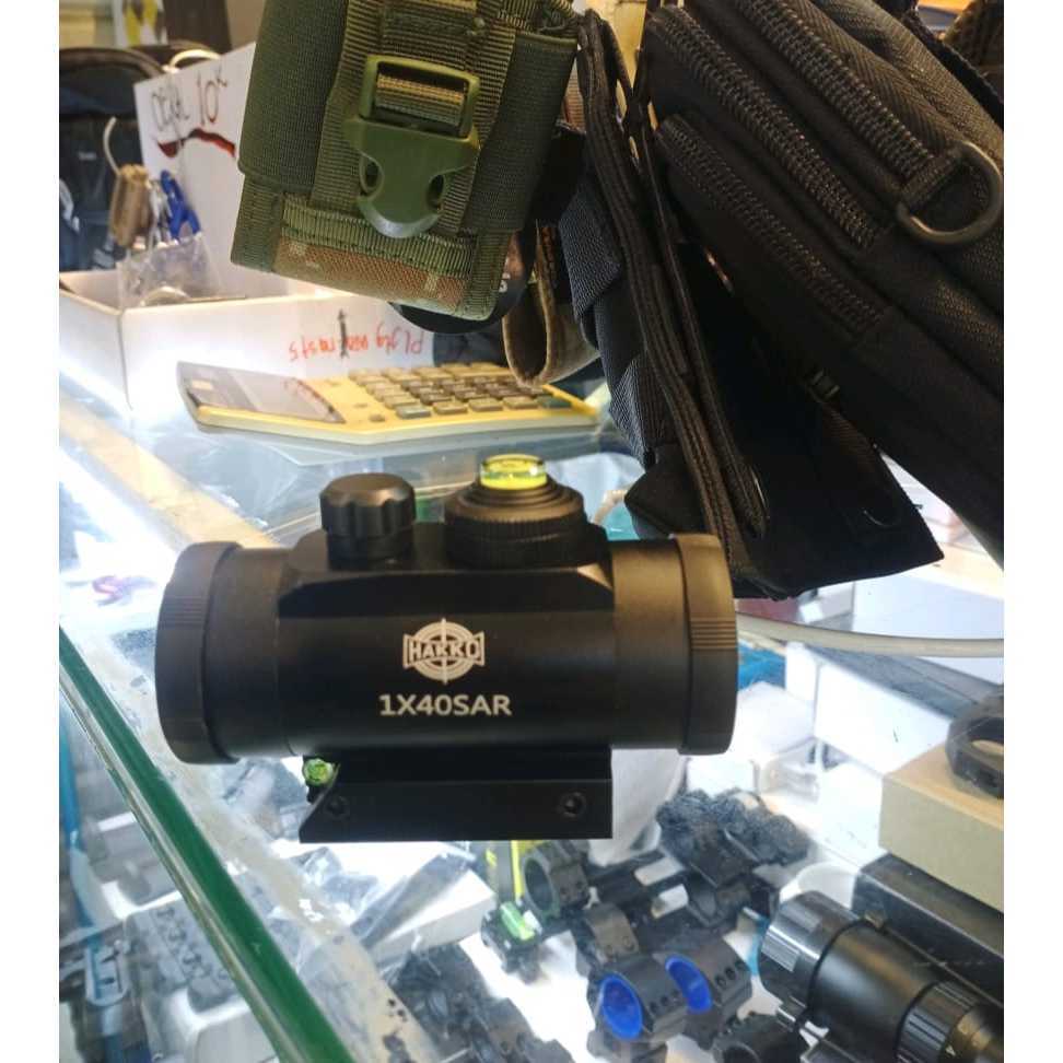 Red Dot Hakko 1x40 Dual Rail 11/21mm – Alat Bidik Optik Outdoor Import Untuk Senapan & Paser Mania F