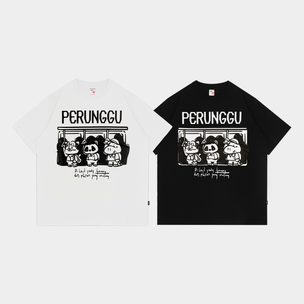 HOT CRSL X Perunggu Halt Tees White and Black I Collab Merch Band I Reguler Fit I Unisex