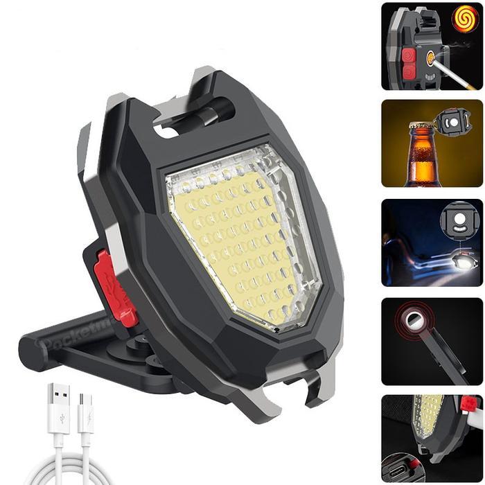Lampu Camping Gantungan Kunci Multifungsi 3 Warna / Keychain LED COB Lampu Carabiner Portable - Keyc