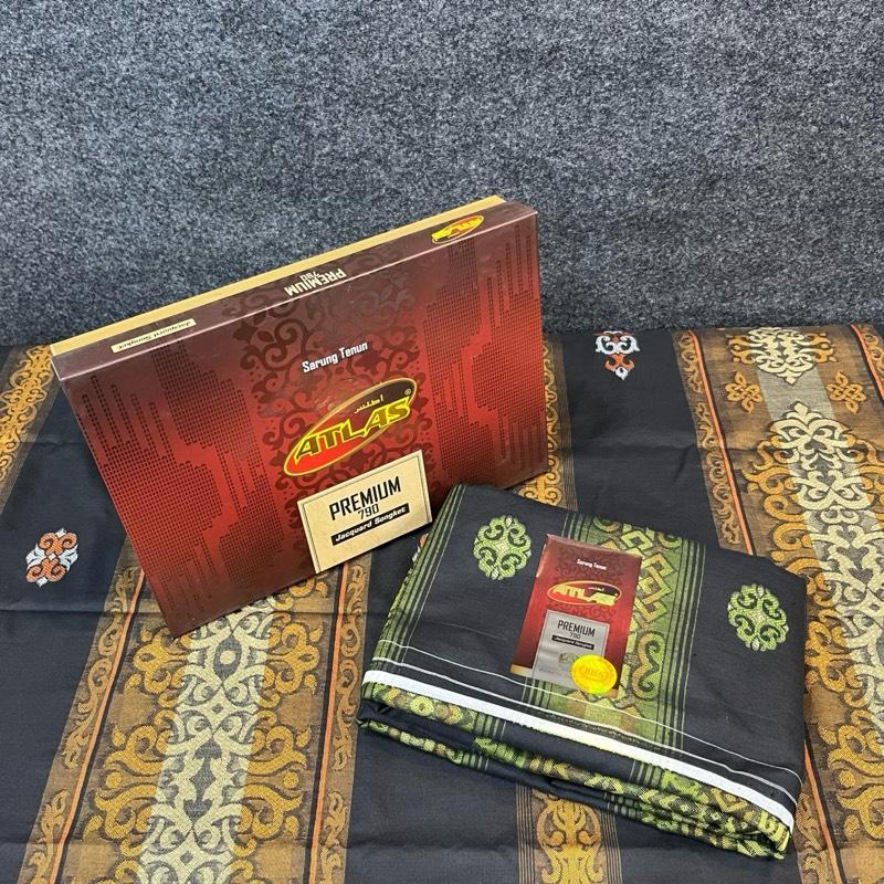 Sarung ATLAS PREMIUM 790 Jacquard Songket Black Edition