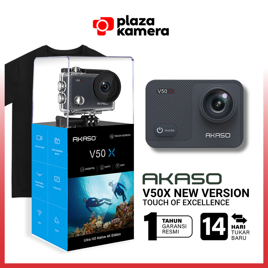 Akaso V50 X 4K 30 FPS Action Camera Kamera Aksi Kecil