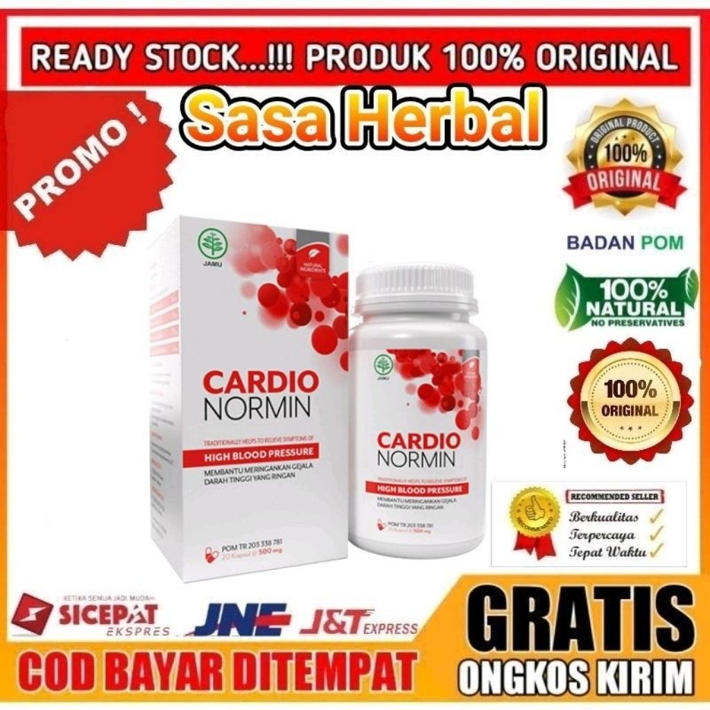 Cardio Normin Original Cardionormin Obat Hipertensi Kolesterol Darah Tinggi Jantung Stroke Ampuh