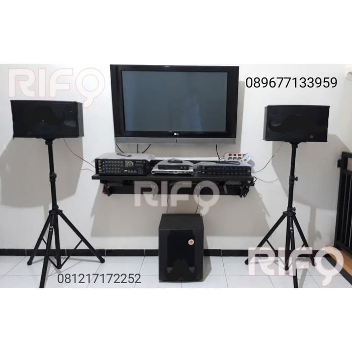 1 set Sound System karaoke TERBAIK + Ampli + Speaker Subwoofer 12 inch