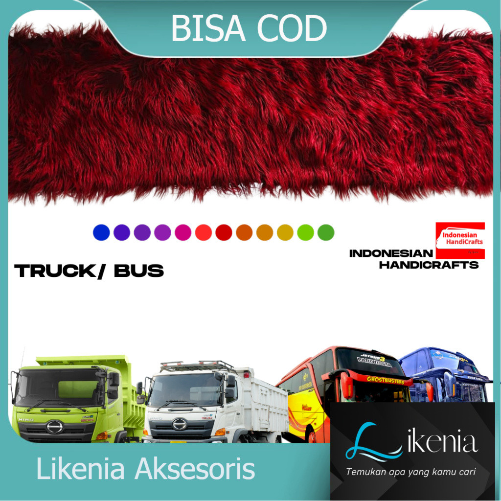Dashboard mobil truk /Alas bulu bufet / taplak bufet 200x50