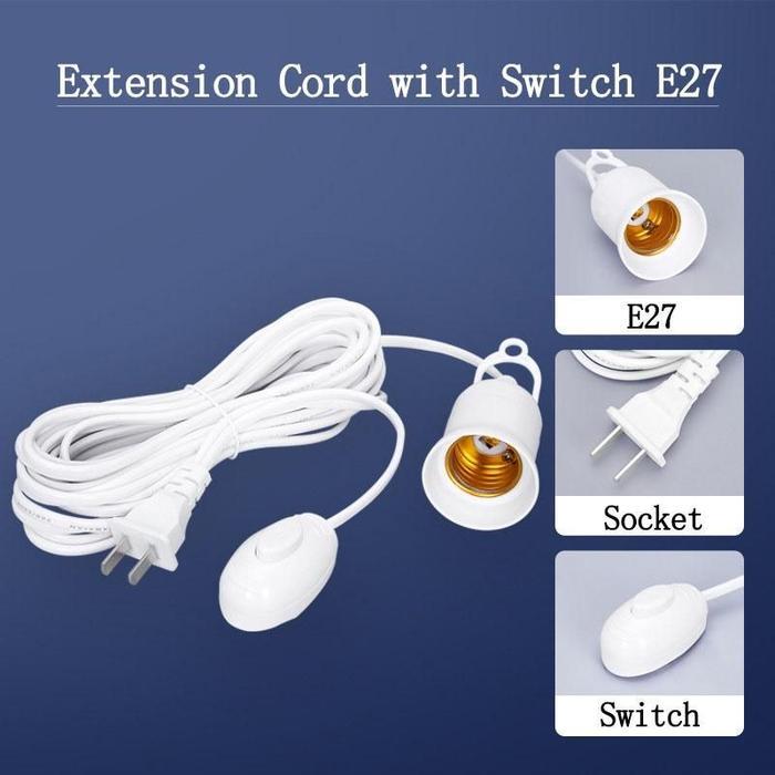 (Acome Audio) Home Monitor E27 Screw Lamp Head Wire Socket V380 Pro Kamera CCTV untuk Kebun Sawit Ko
