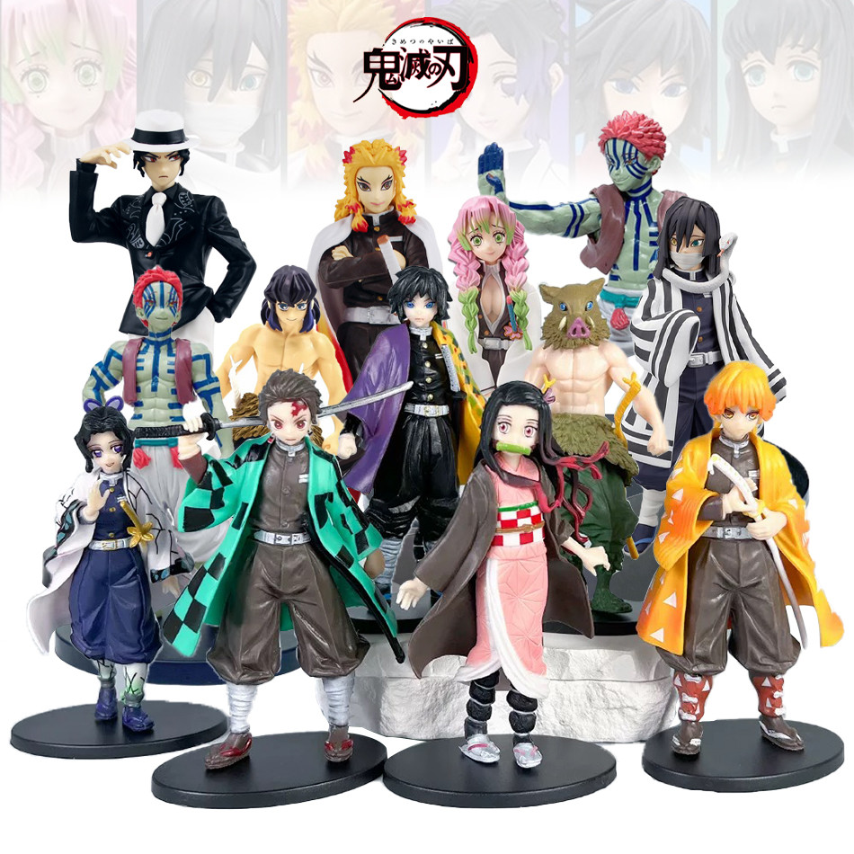 Hot Anime Demon Slayer Kimetsu no Yaiba Figure Kamado Tanjirou Action Figure Agatsuma Zenitsu Nezuko