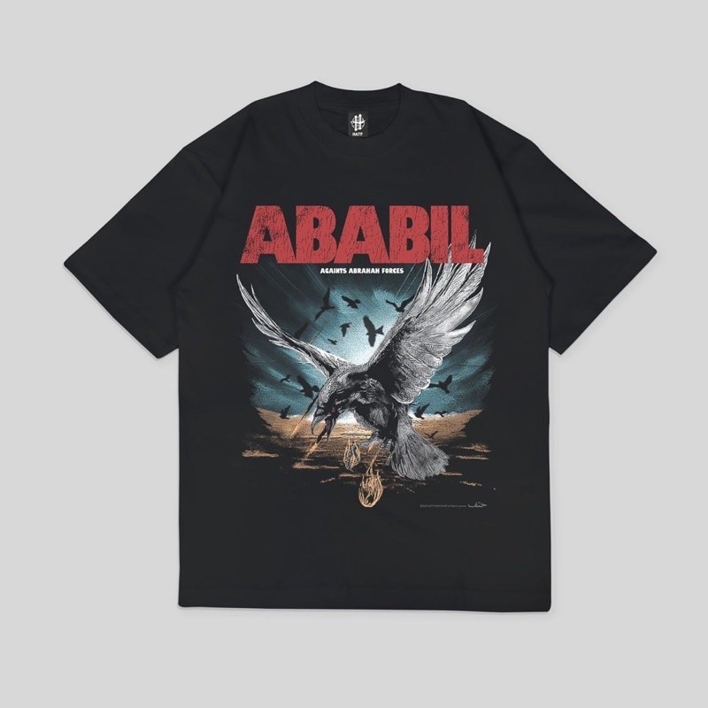 Hatf Worldwide Official Kaos Dakwah Varian ababil vintage series Bahan Katun Combad 24S Premium