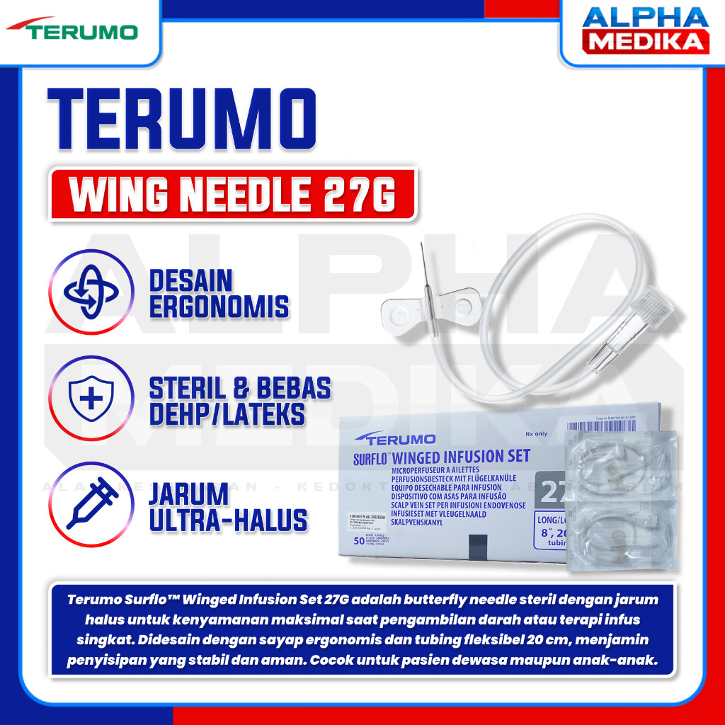 TERUMO - Wing Needle 27G Terumo "PCS" / Winged Infusion Set 27g