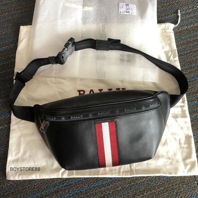 BALLY BumBag/Waistbag Hakab Leather In Black lyst AUTHENTIC