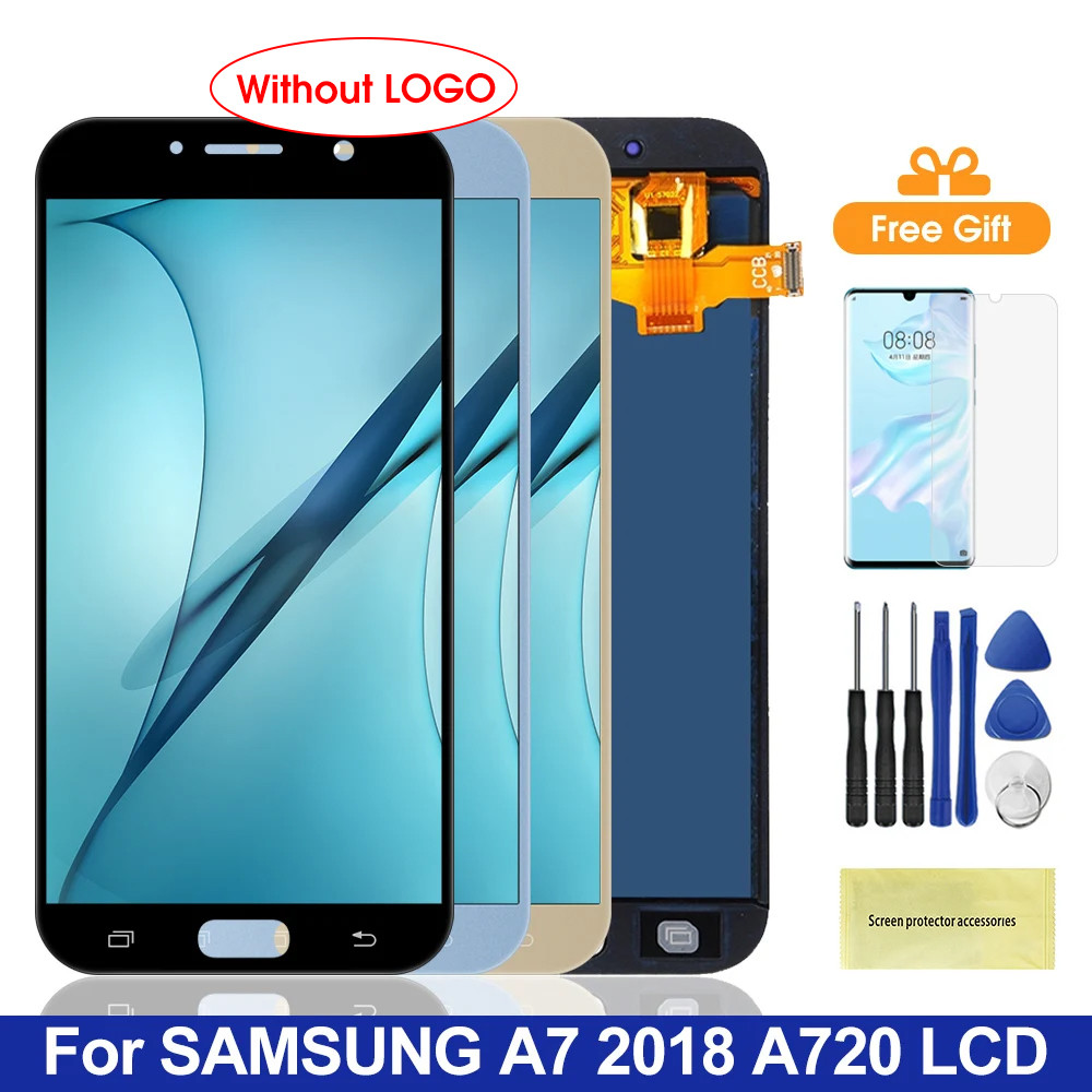 A720 Lcd For Samsung Galaxy A7 2017 LCD splay Touch Screen gitizer Assembly For Samsung A720 A720F S