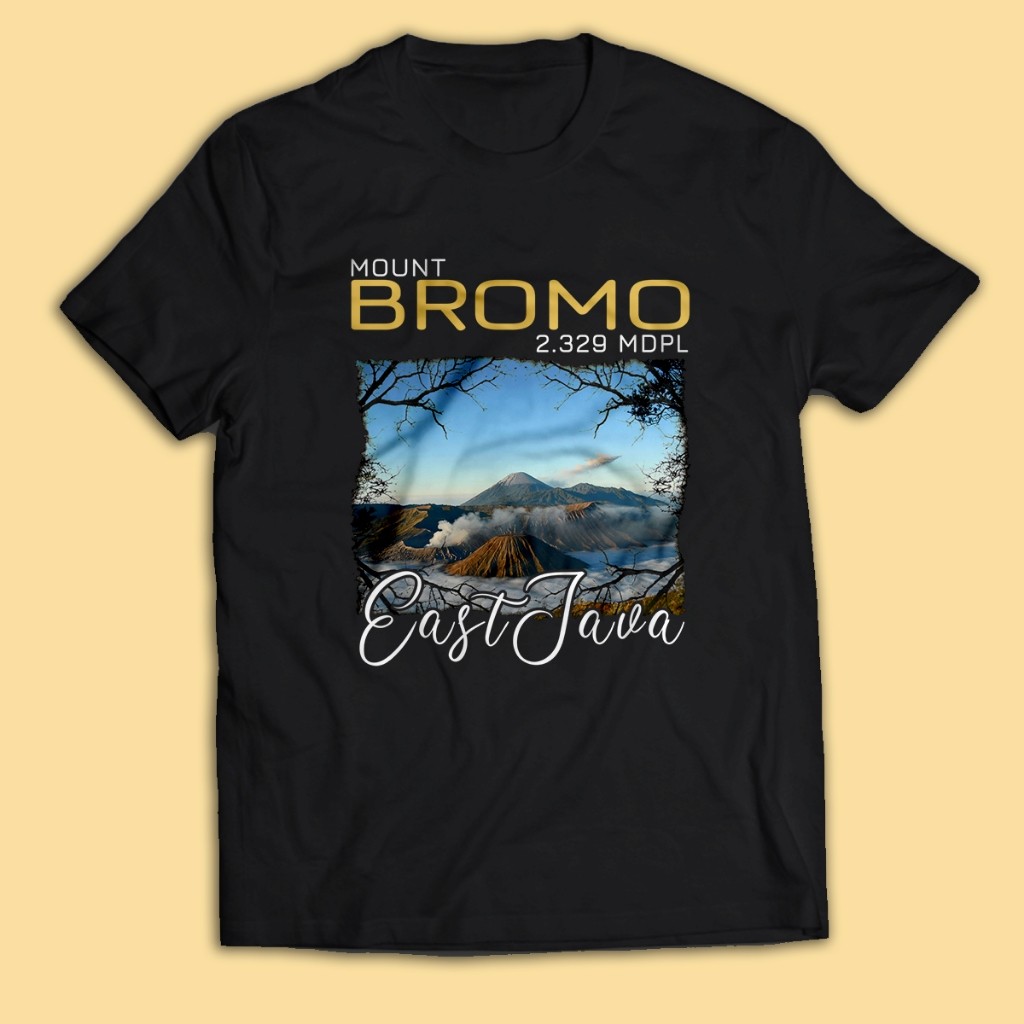 Kaos Pria MOUNT BROMO Pendaki Gunung Dewasa Baju Atasan Unisex