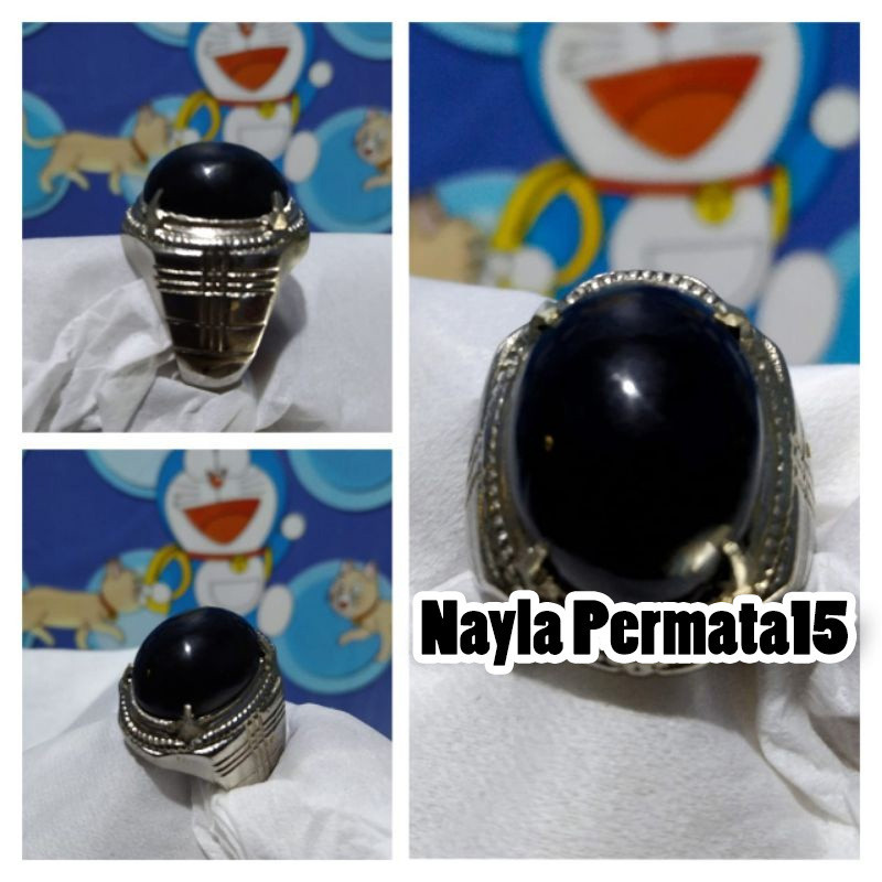 Cincin batu galih kelor hitam ring cakar rindu akik