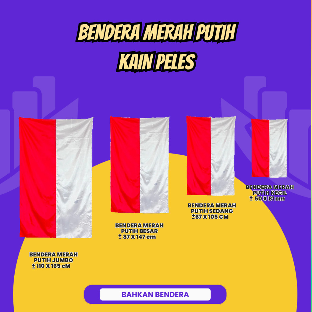 BENDERA MERAH PUTIH PREMIUM - KAIN PELES