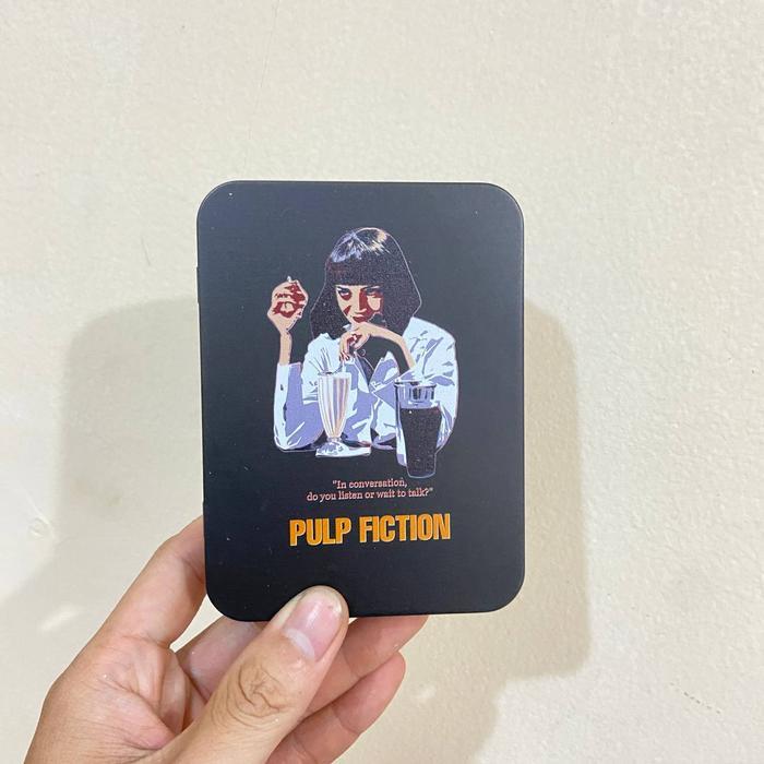 Kaleng L Custom Satuan / Kotak Besar / Kaleng Aluminium Custom - Hitam, Print 2 sisi