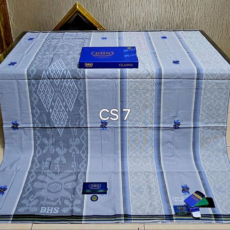 Sarung BHS CLASSIC GOLD dan Silver Motif Mix Songket Timbul Terbaru Pola Desain Mewah Bahan Sutra Me