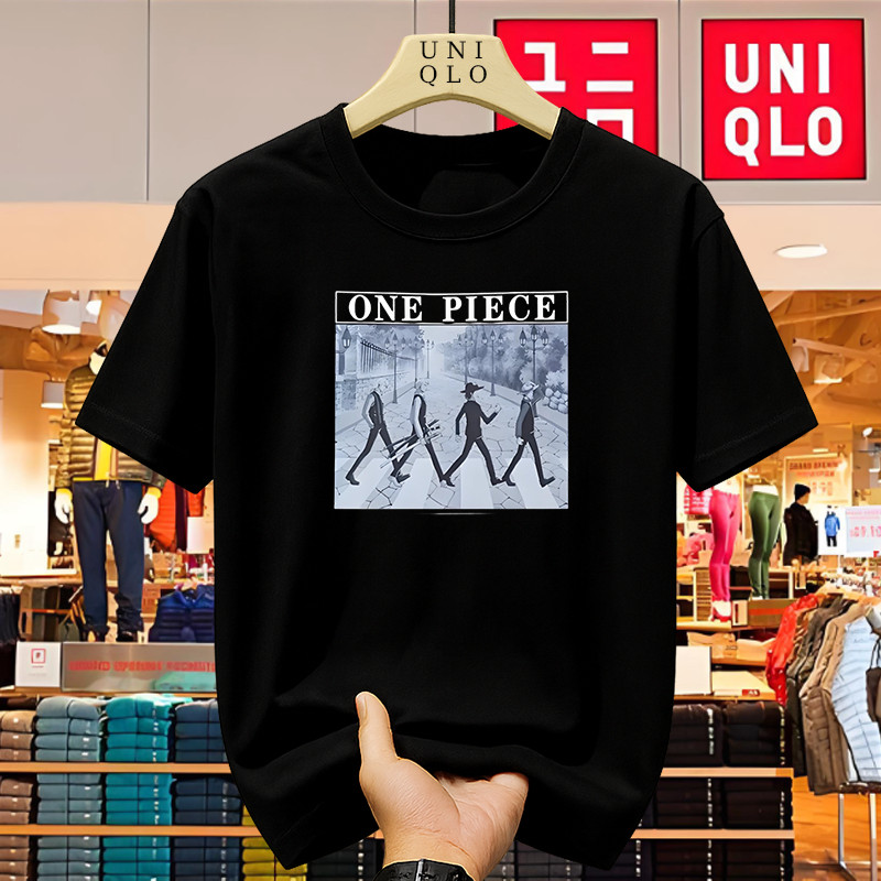 Kaos UNIQLO x One Piece Original Pria Wanita – T Shirt Anime Luffy Zoro Unisex Lengan Pendek Premium