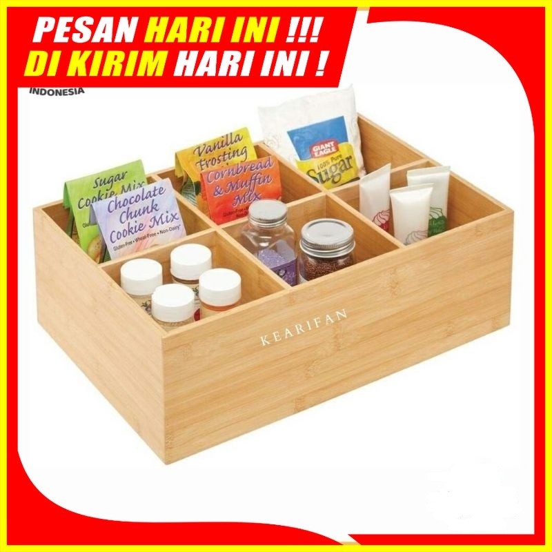 (H99) Rak Kotak Tempat Kopi Sachet Rak Coffee  Box kayu tempat  Penyimpanan Sereal Kopi Bumbu Sachet