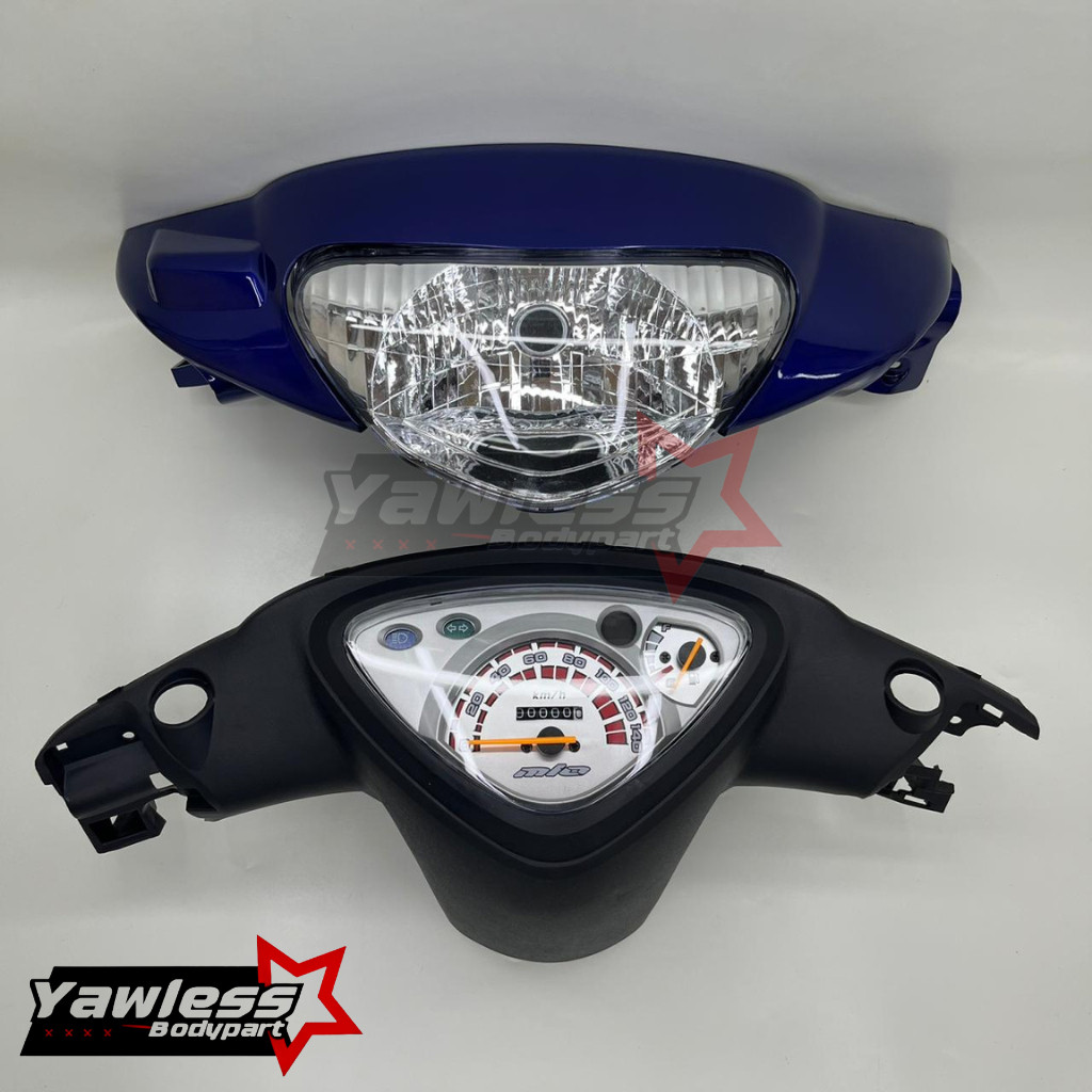 Batok Depan Mio Sporty Biru Tua Tahun 2003 / Totok Mio Sporty Biru Tua + Mika Speedometer