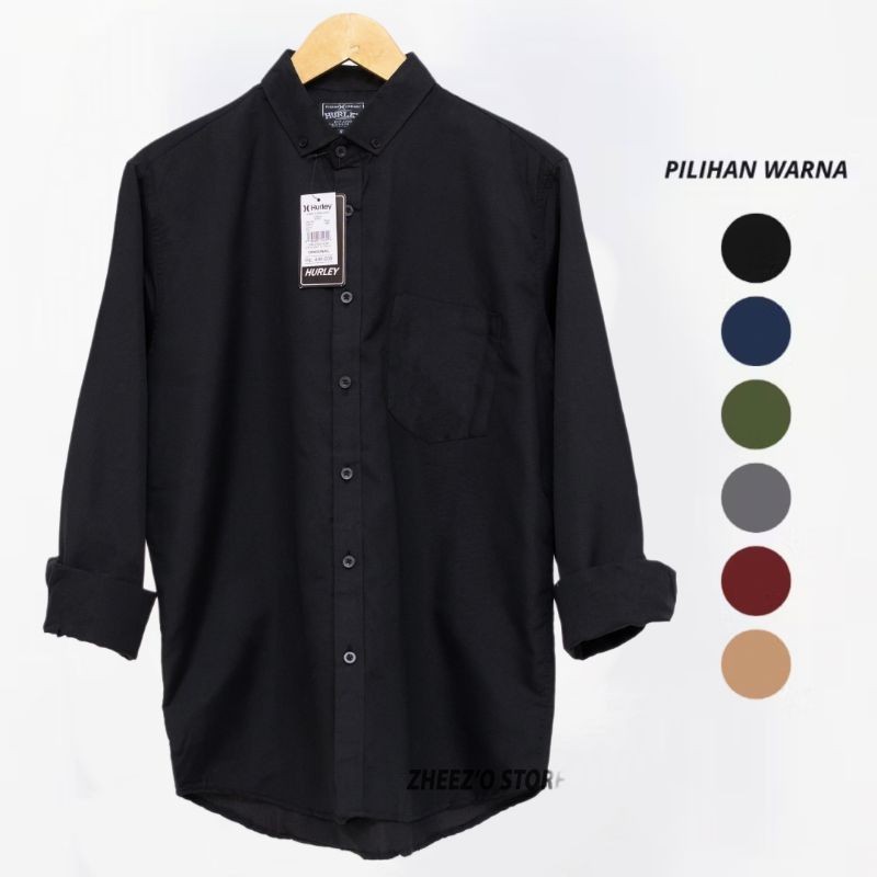 Kemeja pria / Kemeja Pria Polos Slimfit Dewasa Lengan Panjang Size M Sampai XXXL