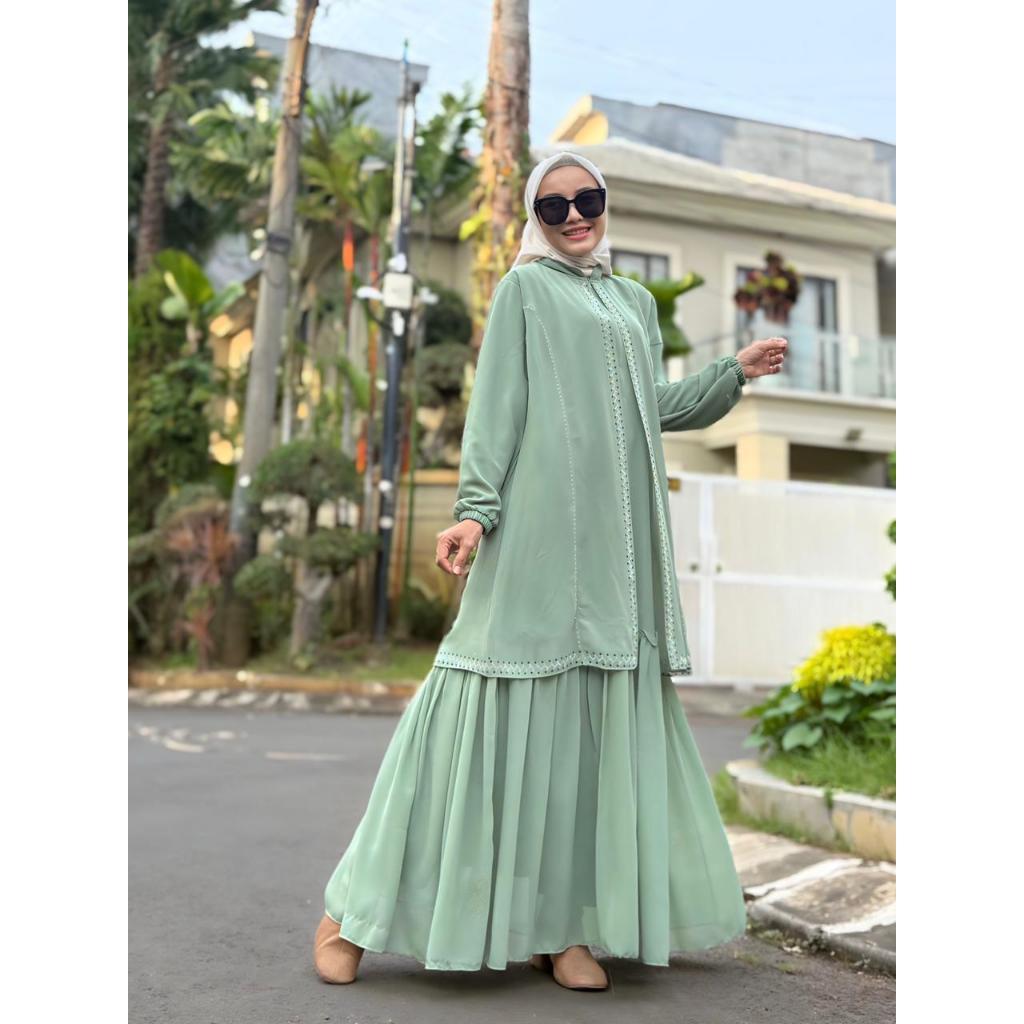 ADRIANSYAH99_ NADIRA Dress - Gamis Ceruty Babydoll Premium By Nellas'Style x Refi Collection