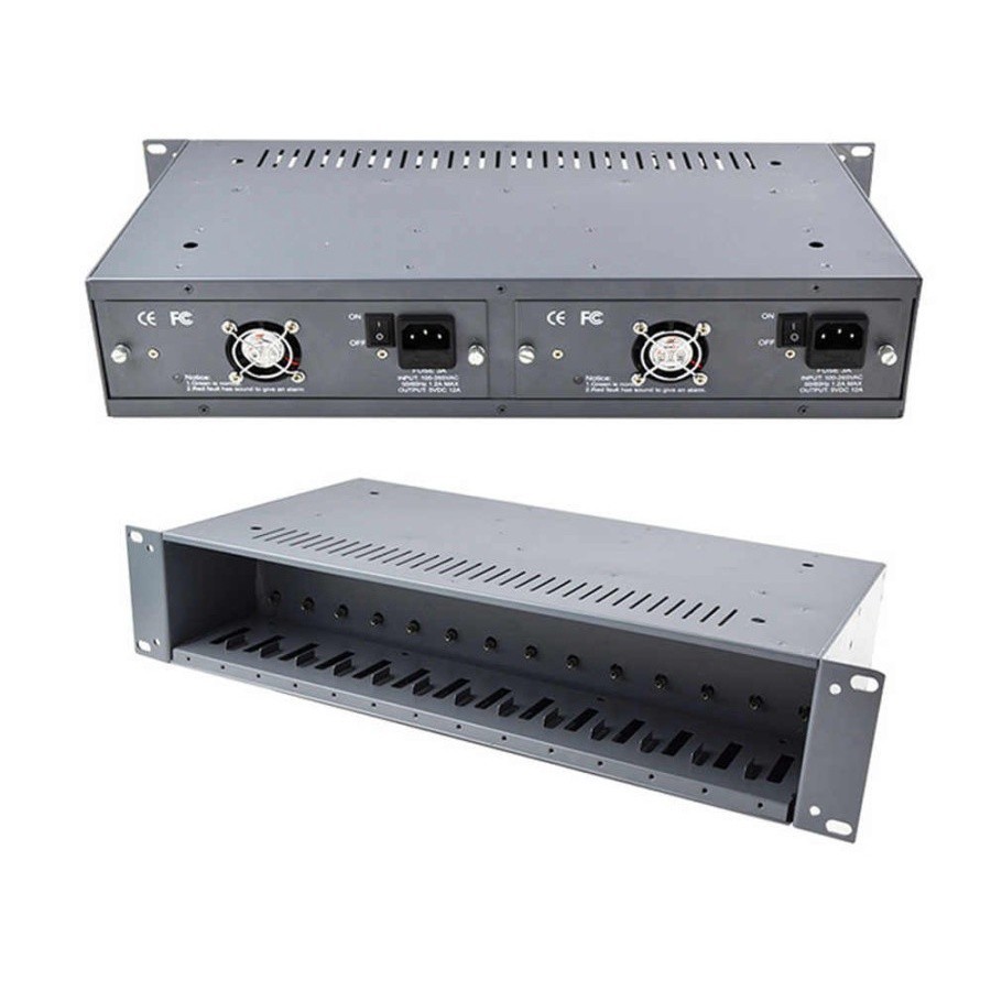 HSAirPo HS-CM1402AC-DC Rack HTB 14 Slot / Rak 14 Sot 2U Media Converter Fiber Optik A