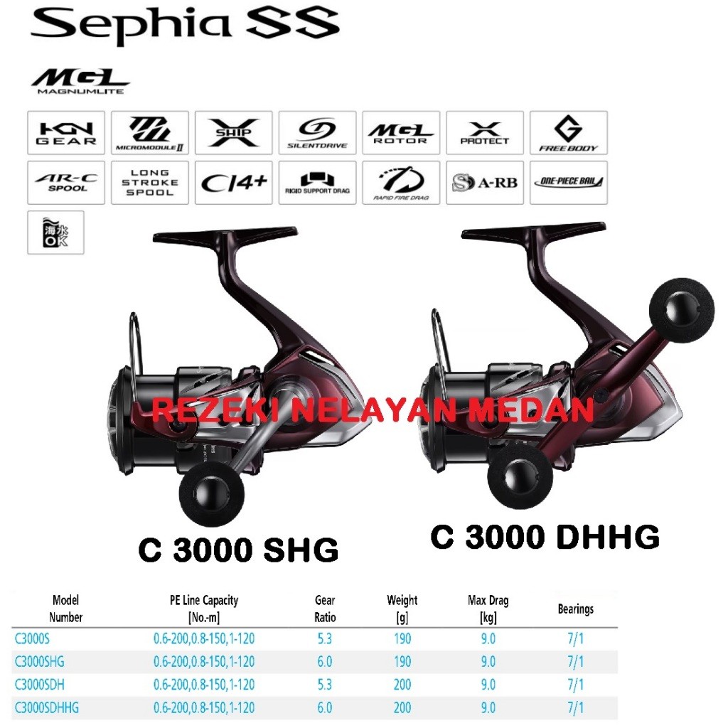 Reel SHIMANO Sephia SS 2023 | Reel SHIMANO Eging / UltraLight | Garansi Resmi SHIMANO INDONESIA