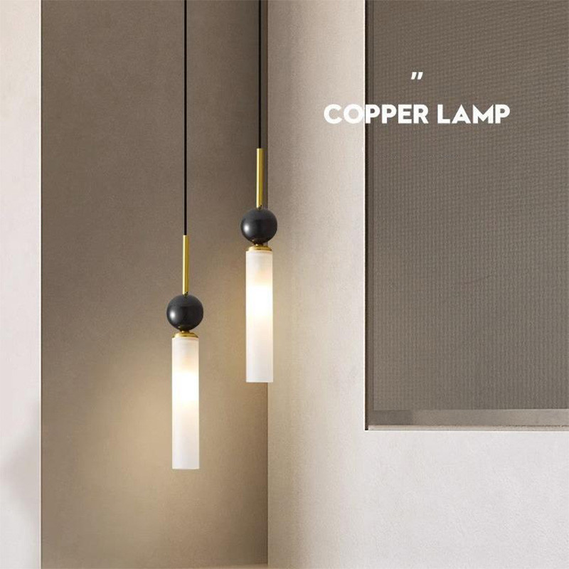 Lampu Gantung Desain Mewah Minimalis Lampu Plafon Akrilik LED Kamar Tidur Ruang Tamu Meja Bar Marmer