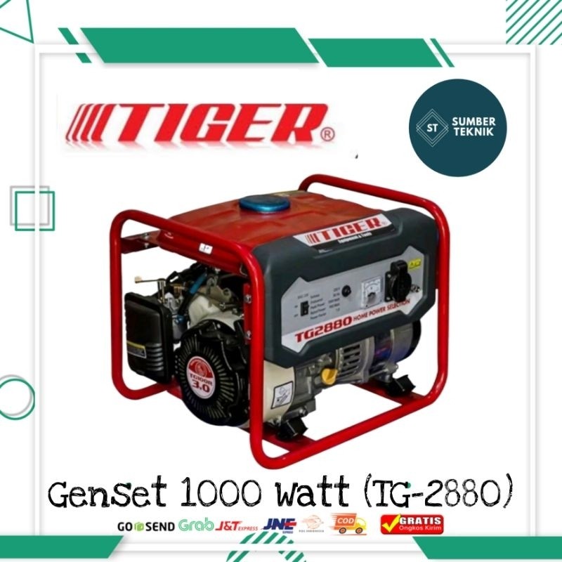 TIGER TG 2880 Genset 1000 Watt Gasoline Generator 4 Tak TG2880