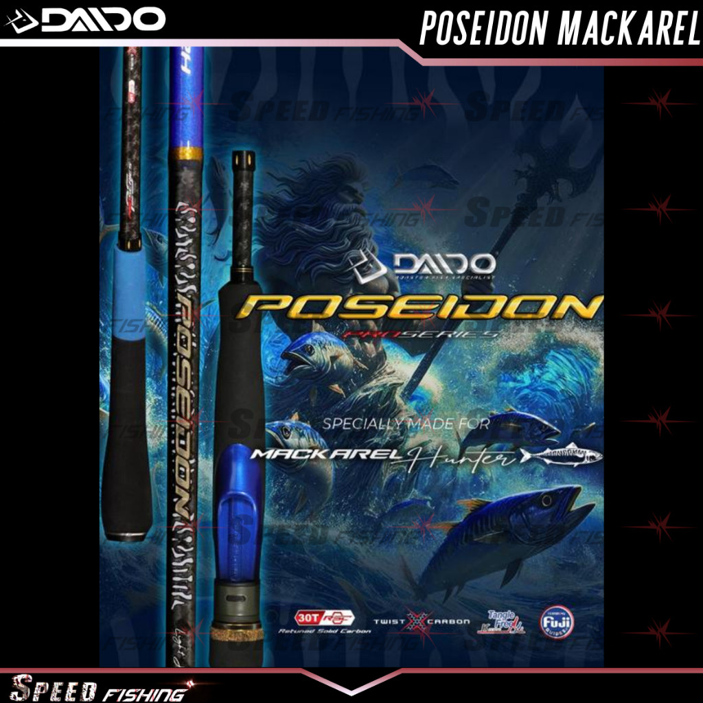 Joran Pancing Daido Poseidon Mackarel 185cm Pro Series Spinning