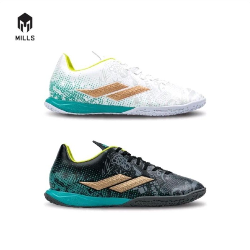 Mills sepatu futsal XYCLOPS ACG MK ll PRIME IN - PHATON BLACK /WHITE SPECTRA GREEN /FUTSAL SHOES ORI