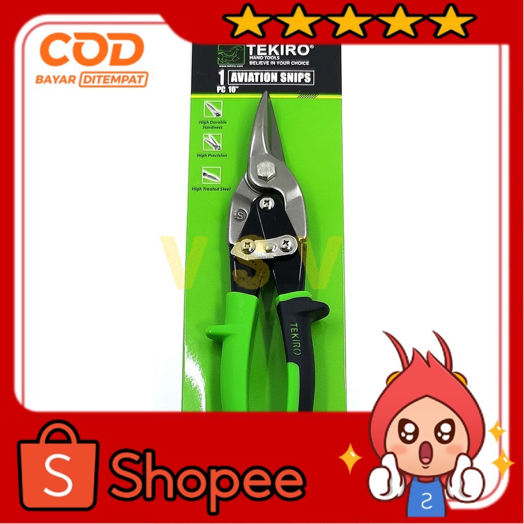 TEKIRO GUNTING SENG AVIATION SNIPS 10 INCH Gunting baja ringan / gunting plat GUNTING SENG TEKIRO 10