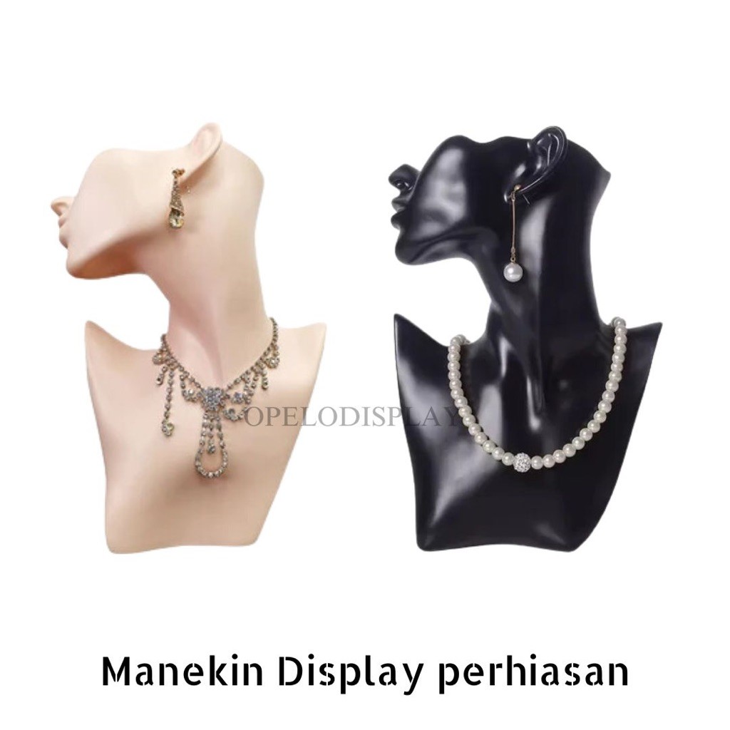 MAHAA.STORE MANEKIN DISPLAY LEHER PERHIASAN DISPLAY PAJANGAN ANTING KALUNG JEWERLY DISPLAY UNTUK PER