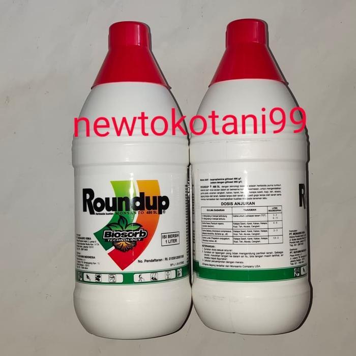 Plaingoods5 herbisida ROUNDUP 1 liter racun rumput glifosat mati sampai keakarnya TERLARIS