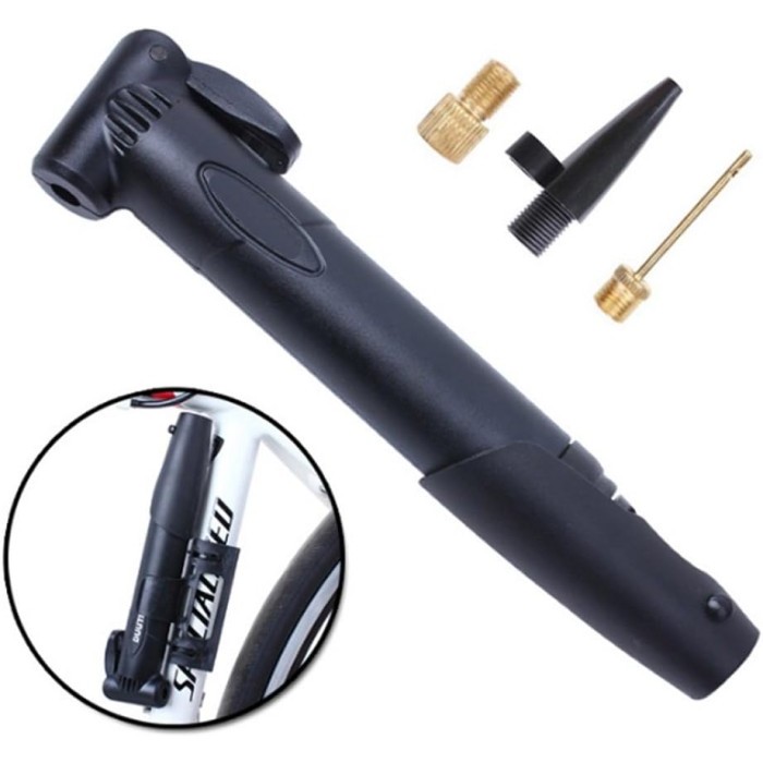 Pompa Angin Ban Sepeda Portable Mini Katup 2in1 Multifungsi Ringkas Ringan Pompa Darurat Sepeda Gunu