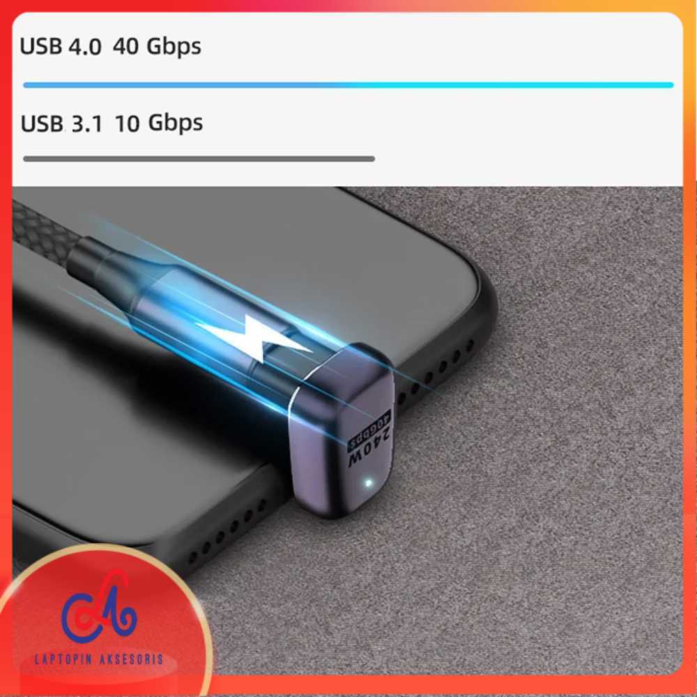 SHIWANA OTG USB Type C 4.0 Female to Male Adaptor U-Shaped 40Gbps - SH-45 Bayar Ditempat | Wajib Pun