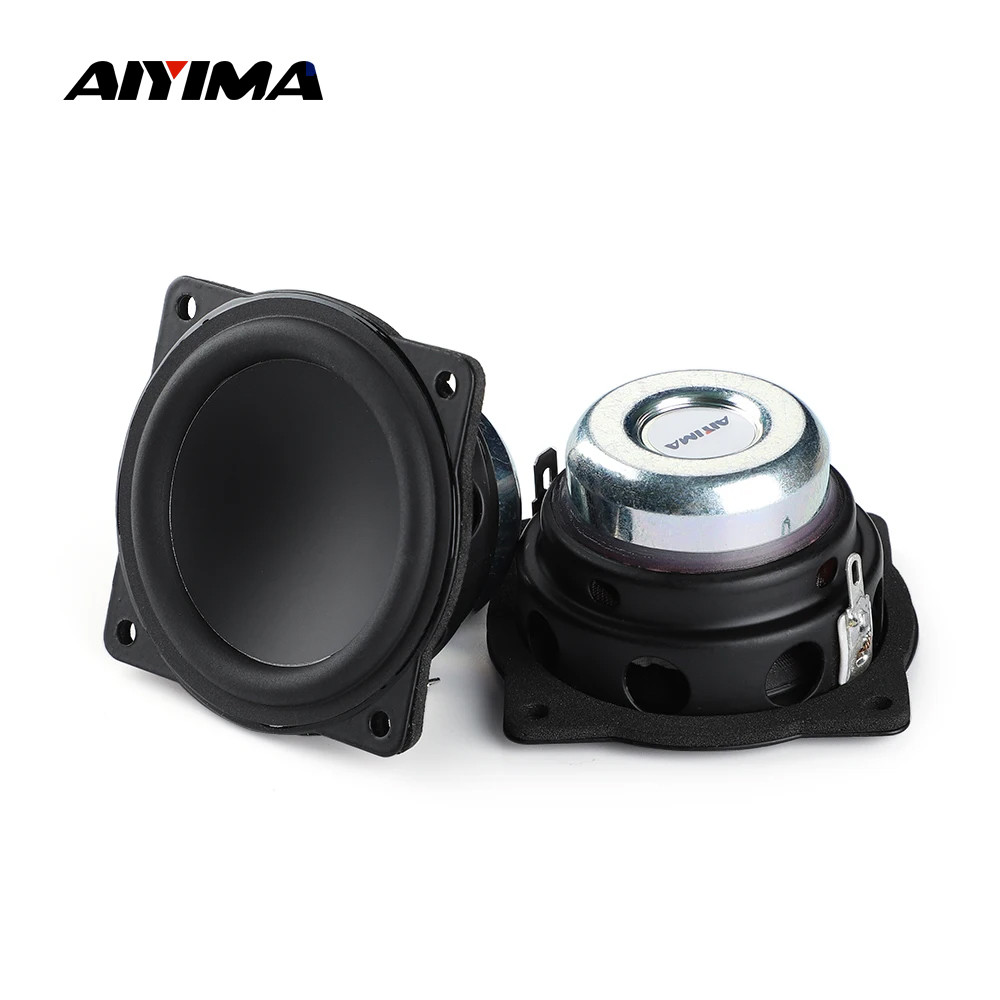 AIYIMA 2Pcs 2 In Full Range Auo Speaker 4 Ohm 20W Portable Speakers Home Theater Bluetooth-compatibl