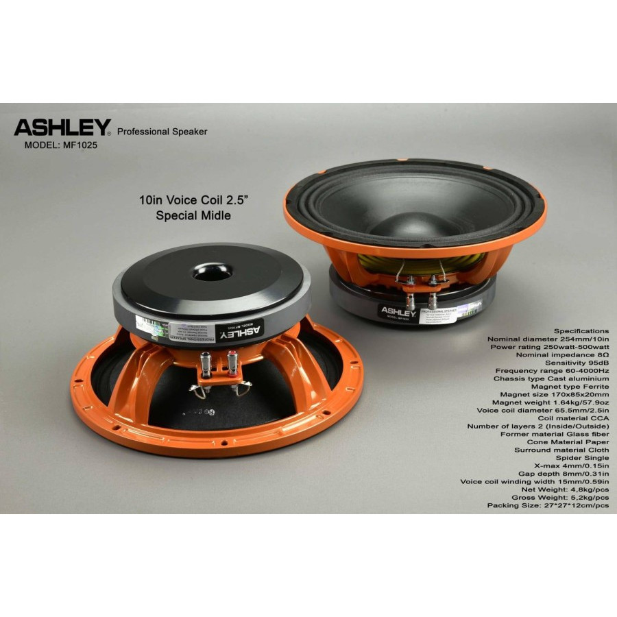 speaker component ashley mf1025 mf 1025 original 10 inch