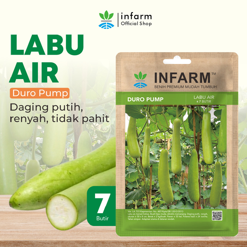 TANDURI - Benih Labu Air Duro Pump, Bibit Labu Air Unggul Bibit Buah Labu Air Berkualitas Premium