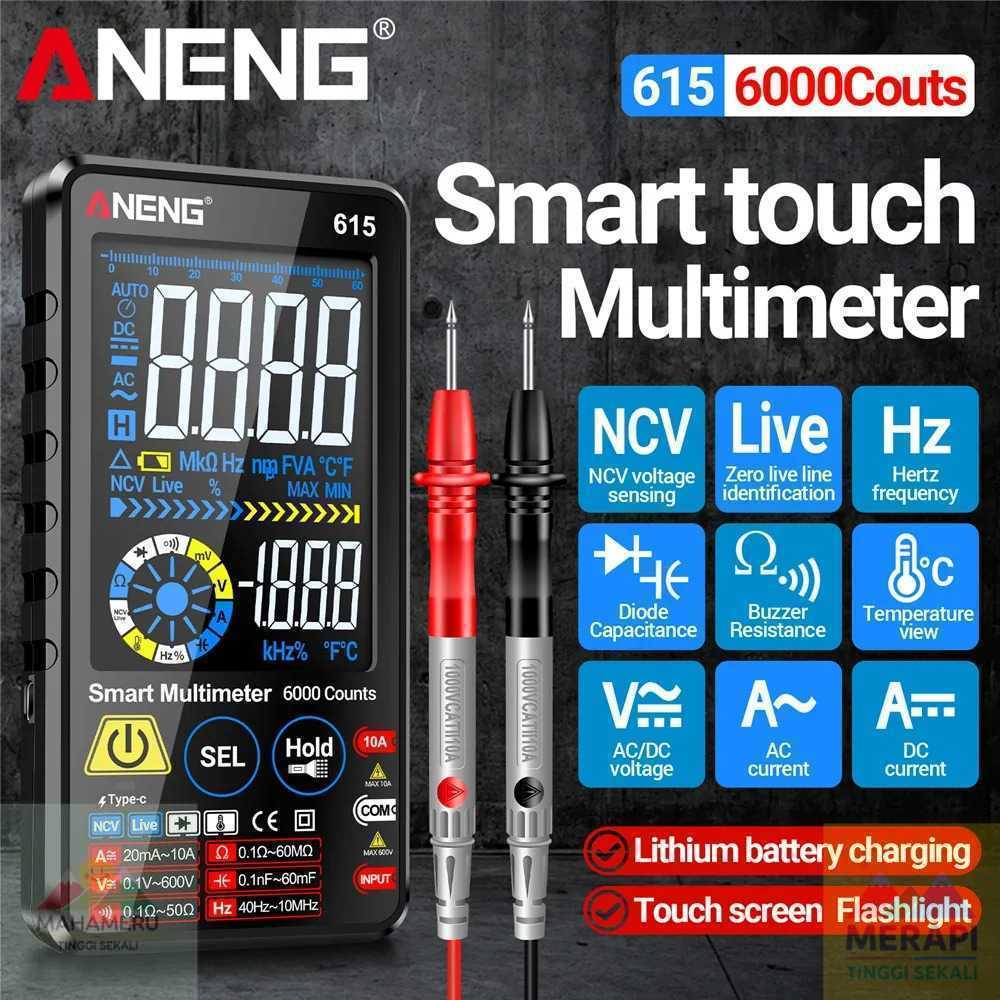 ANENG Digital Multimeter Touchscreen NCV Lighting 6000 Count 700mAh - 615