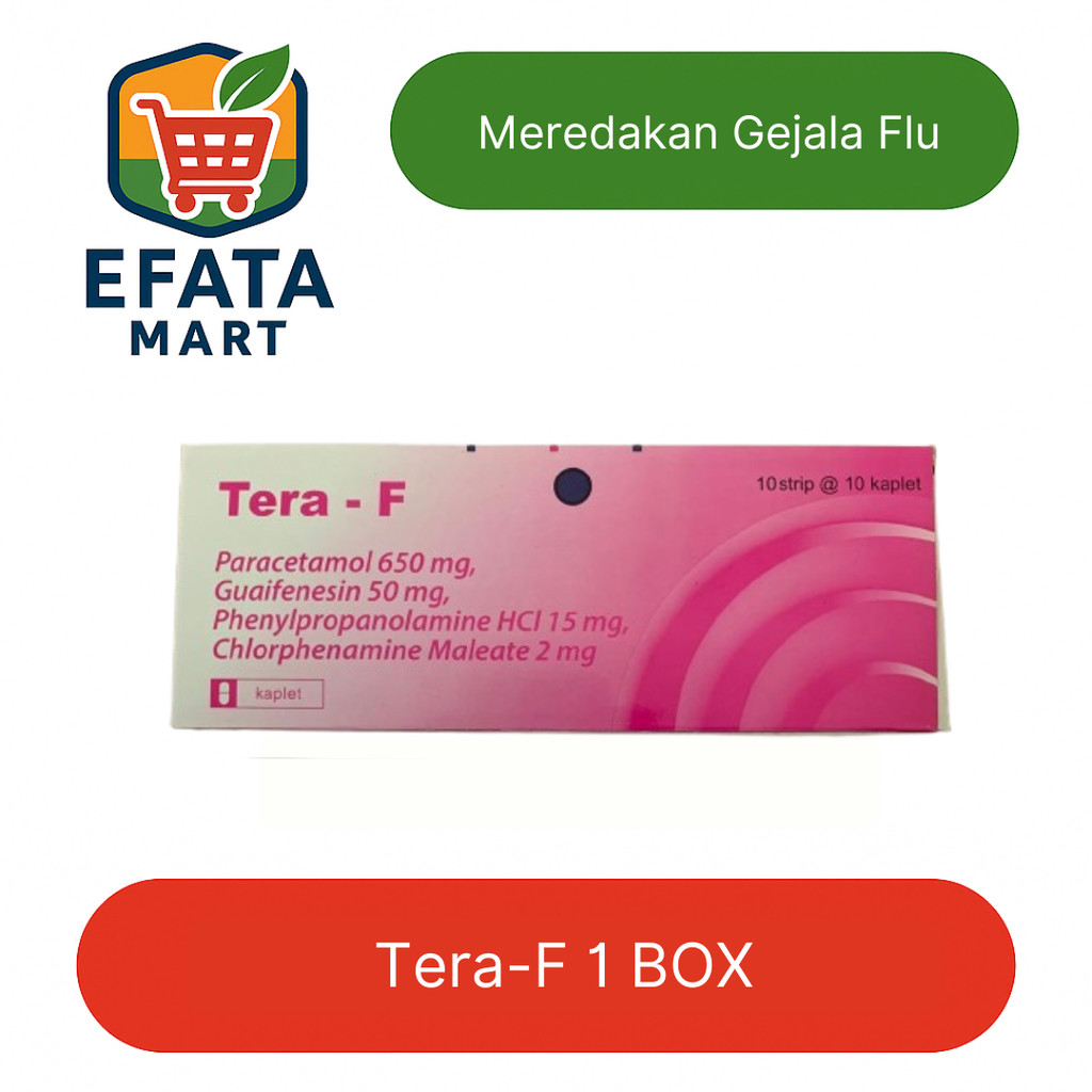 TERA F ISI 100 TAB - OBAT FLU | MERIANG| PILEK | PUSING TERA-F