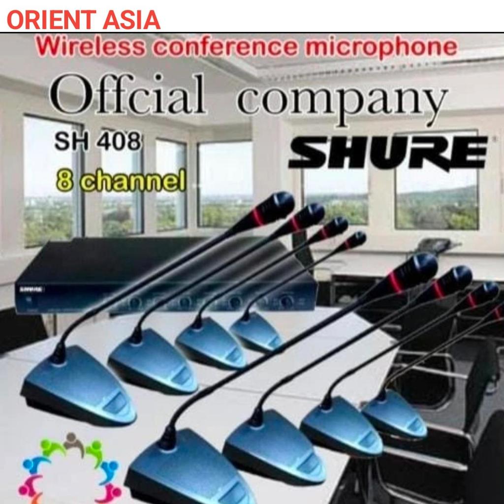 mic wireless conference shure sh408 mic podium shure sh408