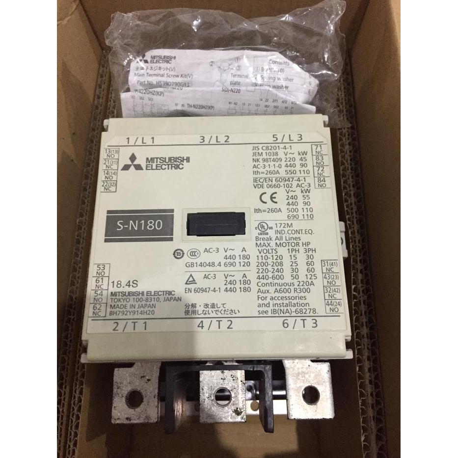 Kontaktor Contactor Mitsubishi S-N180 SN180 220VAC